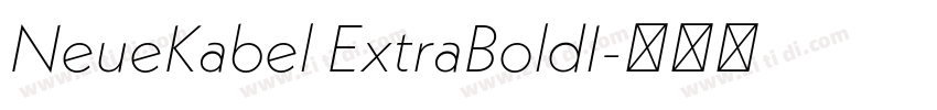 NeueKabel ExtraBoldI字体转换